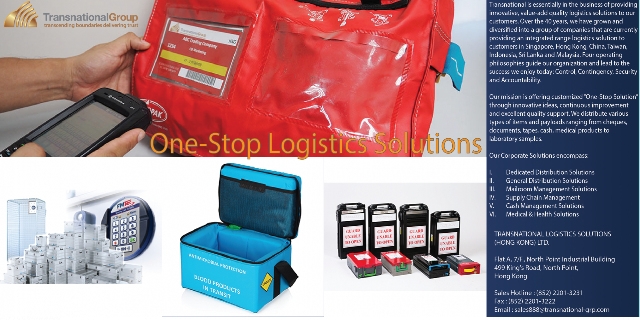 Transnational Logistics Solutions (HK) Limited – your one-stop logistics solutions provider