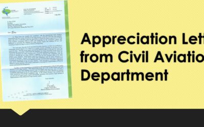 Appreciation Letter from Civil Aviation Department