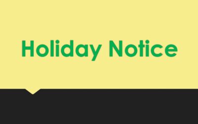 Holiday Notice