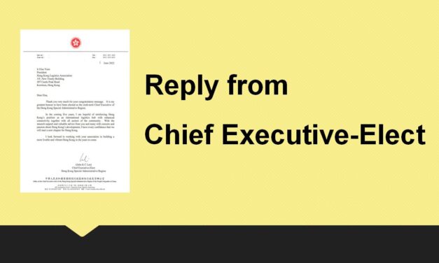 Reply from Chief Executive-Elect